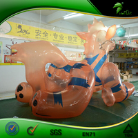 Hongyi - Figura Inflable de Pokémon Arcanine Transparente, Animal Inflable con Sonido