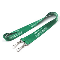 Lanyard Polyester Sublimasi Custom dengan Lobster Clasp, Cetak Logo Warna, Tali Leher, Tempat Kartu ID untuk Konferensi/Acara