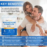 OneBotanical Prix Usine 90 Capsules Complexe de Magnésium 8-en-1 Sommeil Muscles Nerfs Santé Intestinale Multivitamines Minéraux Adulte