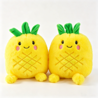 Offre Spéciale – Jouet en Peluche Ananas de 8 Pouces, Paire de Feuilles Vertes, Mignon et Souriant, Kawaii, Doux, en Forme de Fruit, Cadeau – Vente Directe Usine