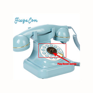 Livre de messages audio Enregistrement vocal Enregistreur téléphonique vintage Téléphone de mariage personnalisé avec messagerie vocale Meilleurs vœux pour la douche nuptiale - Product Image 1