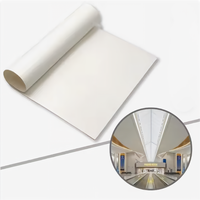Membrane architecturale en tissu PTFE FH1100 enduit, imperméable, résistant aux UV, anticorrosion, anti-moisissure, pour applications côtières, en rouleau.