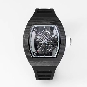 Reloj Tonneau de Alta Gama para Hombre, Correa de Fibra de Carbono y Caucho, Cristal de Zafiro, Reserva de Energía Mecánica, Correa de 24 mm, Estilo Urbano y Moderno - Product Image 2