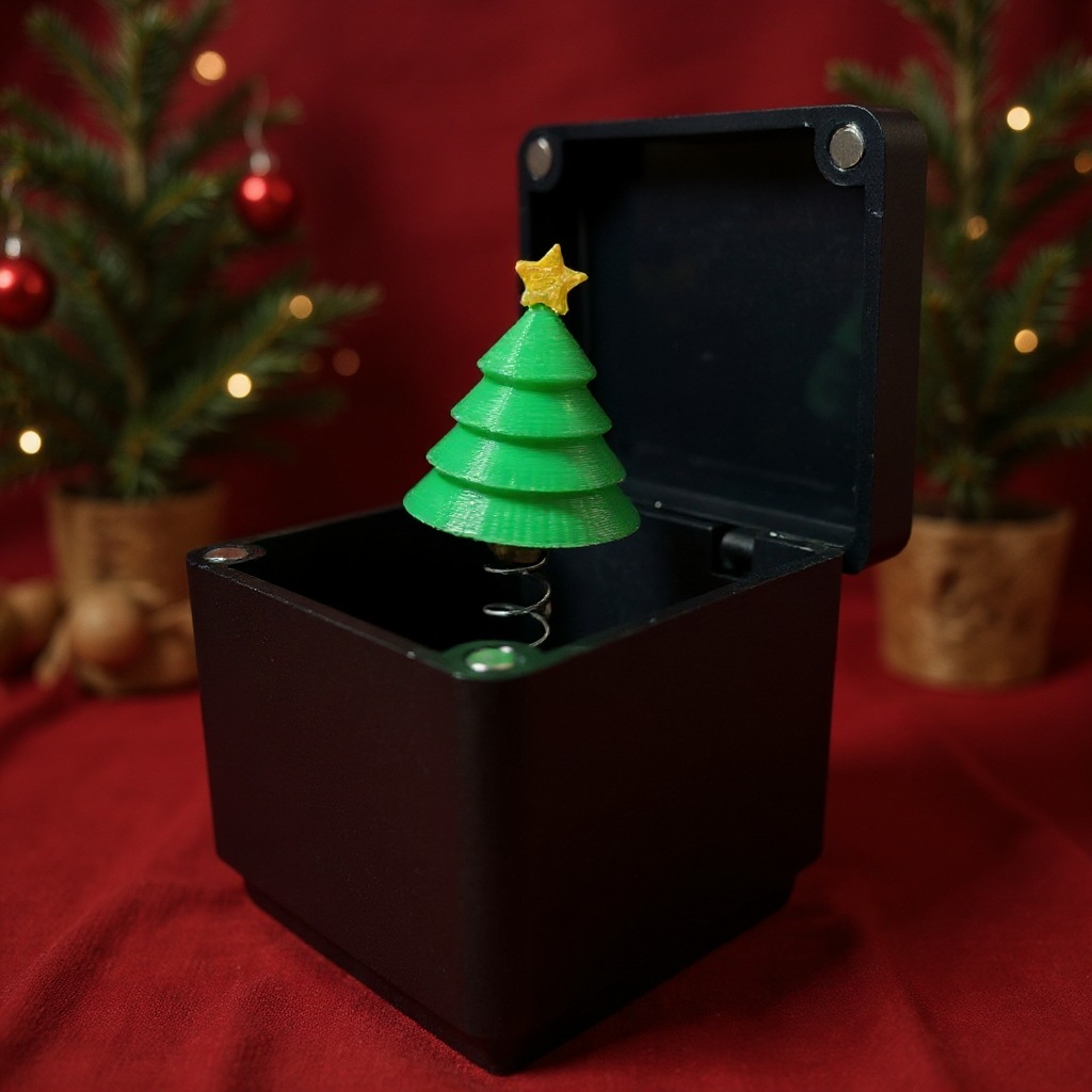 Christmas tree gift box-black (English opp)