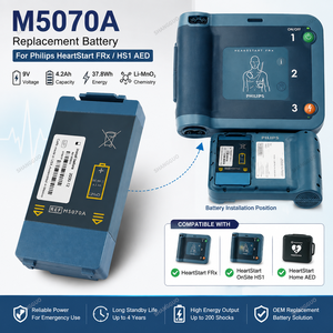 แบตเตอรี่เครื่องกระตุกหัวใจไฟฟ้า M5070A <span class=keywords><strong>AED</strong></span> สำหรับ <span class=keywords><strong>Philips</strong></span> HeartStart FRx HS1 9V 4.2Ah ลิเธียมแมงกานีสไดออกไซด์ แบตเตอรี่สำรองทางการแพทย์ - Product Image 2