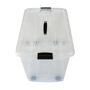 Contenitori Impilabili in Plastica Trasparente da 110 L, Scatole per Conservazione di Snack, Libri, Giocattoli, Oggetti Vari, Articoli per la Casa - Product Image 3