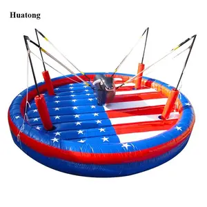 Inflatable pull down bull riding Sport Game machine for adults and kids