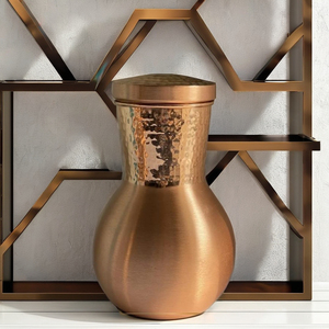 Pot de mariage de luxe en cuivre artisanal avec design empilable, couvercle anti-fuite, grande capacité, qualité alimentaire - Product Image 3