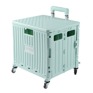 รถเข็นพับได้แบบพกพา Pack-N-Roll ผลิตจากพลาสติก พร้อมด้ามจับแบบยืดหดได้ รับน้ำหนักได้ 80 ปอนด์ สีดำ - Product Image 4