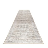 Tapis de couloir personnalisé 2x6 pieds, crème beige gris, lavable, doux, imprimé, style vintage rétro nordique vieilli, pour entrée et couloir de la maison
