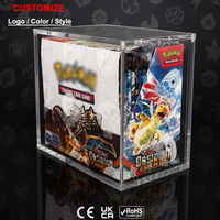 Boîte en acrylique transparente résistante aux UV avec aimants super puissants, conçue pour les boîtes de protection de boosters TCG Rivals.