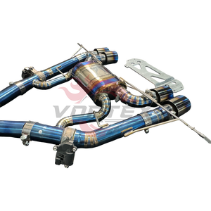 Système d'échappement sport Catback Vortex pour G80 G82 M3 M4 en alliage de titane finition bleu brûlé écaille de poisson épaisseur 1,2 mm - Product Image 4