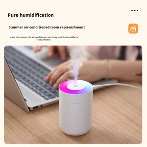 2026 New Arrival 500Ml H2o Portable Mini Car Ultrasonic <b>Essential</b> Oil Diffusers Night Light Usb Air Humidifier - Product Image 5