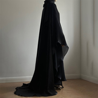Ensemble Abaya en Satin Tissé Casual Personnalisé en 2 Pièces, Robe Intérieure, Vêtements Musulmans Modestes pour Femmes Turques, Dubai, Vêtements Islamiques en Gros, Couverture de Luxe