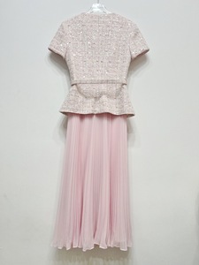 Nuevas llegadas <span class=keywords><strong>de</strong></span> Bettergirl para Ramadán 2026: Vestido largo informal <span class=keywords><strong>de</strong></span> chifón con lentejuelas rosas bordadas y patchwork <span class=keywords><strong>de</strong></span> tweed grueso. - Product Image 6