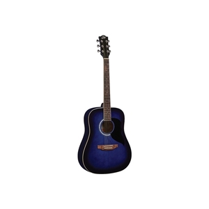 Guitares acoustiques EKO - 6 guitares bleues Sunburst avec table, dos et flancs en épicéa, manche en Okoume et touche en Roupana - Product Image 1