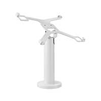 Support de tablette pivotant en X pour le commerce de détail, support de tablette blanc avec gestion des câbles, supports de tablette PC pour comptoir de caisse