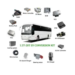 120-200kw Ev Ac Motor Elektrisch Voertuig Conversie Hoge Snelheid Ev Conversie Kit Voor Mini Bus Vrachtwagen Bus Bus Boot