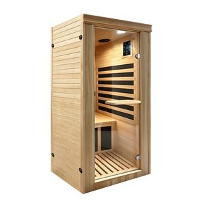 Ambohr US Stocks 1 Person Indoor Infrared Saunas Canadian Hemlock Wood Low EMF Dry Sauna 48hours Ship Out Home Gym Fitness Use - Product Image 1