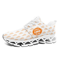 Chaussures de course à semelle en maille respirante avec impression de logo personnalisé OEM ODM, baskets de sport légères pour hommes et femmes FN022XD