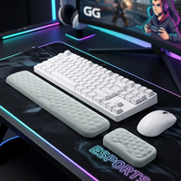 Tapis de souris gaming en mousse à mémoire de forme pour clavier mécanique, protection du poignet, couleur unie, support de poignet pour femme, en stock