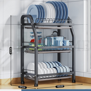 Escurridor de Platos de Acero Inoxidable Plateado de <span class=keywords><strong>3</strong></span> Niveles, Escurridor de Platos - Product Image 2