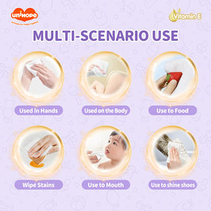 Lingettes humides en coton doux Unihope Top <span class=keywords><strong>Choice</strong></span> pour bébés, serviettes nettoyantes bénéfiques pour tout-petits, mouchoirs durables pour le confort en voyage en voiture - Product Image 4