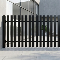 Balustrades de balcon et d'escalier en verre et alliage d'aluminium noir mat, pour villa moderne, montage au sol, assemblage facile, finition thermolaquée