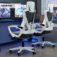 Petit exécutif ergonomique maille chaise de bureau pivotante dossier haut réglable Massage repose-pieds moderne bureau Table meubles tissu
