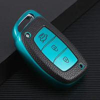 Housse de porte-clés en cuir TPU pour Hyundai Tucson Sonata Fe Creta Mistra Elantra Ioniq Venue IX35 I10 I20 I30 Solaris Kona Accent