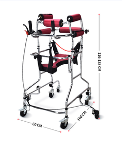 Deambulatore Verticale in Acciaio KDB Health con Sedile e Freno a Mano, Capacità 200KG, Altezza Regolabile, Modello per Disabili e Assistenza - Product Image 3