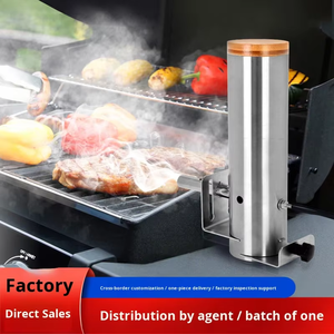 Boîte à fumer électrique pour barbecue avec copeaux de bois pour fumer les saucisses, le bacon, la viande sur le grill et les événements et rassemblements de cuisine en plein air - Product Image 2