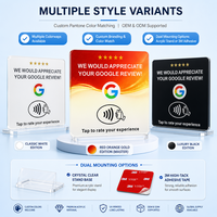 Plaque autocollante en acrylique haute fréquence NFC RFID de 120 mm avec code QR pour les avis Google