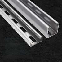 Profilé en C galvanisé en acier inoxydable 304, perforé, support de montage PV, support de tuyau en U, support sismique