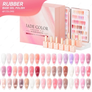 JTING Free Design 48colors Rubber Base Gel Polish Collection Set <b>Box</b> with Jade Nude pink Color <b>Book</b> OEM Gel Nail Polish Supplies - Product Image 1