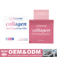 Neewwon Produits de Beauté pour Blanchir la Peau et Nourrir les Ongles, Complément de Collagène Sans Sucre, Film Dissoluble Oral au Collagène pour des Cheveux Plus Épais