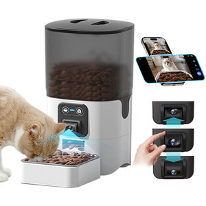 Kamera ile otomatik kedi besleyici ayarlanabilir açı 2.4G WiFi 6L zamanlı kediler için iki yönlü ses ile Pet gıda dağıtıcı küçük köpekler - Product Image 1