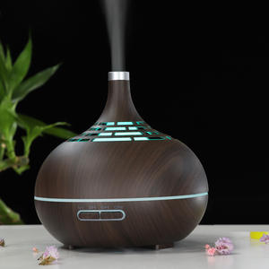 Cross Border Creative Wood Grain Aroma Diffuser Humidifier 0.5L Bluetooth Led Light 2-8H <b>Timer</b> <b>Plug</b> In Home Use - Product Image 5