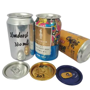 China custom 12 oz 500ml energy carbonated drinks packaging can empty metal Aluminium round Can Dimensions for Craft Beer