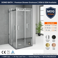 Nouvelle arrivée : Cabine de douche portable en alliage d'aluminium avec cadre pour salle de bain, design moderne
