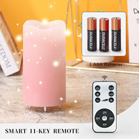 KSWING Bougie LED sans Flamme en Forme de Cœur Rose, Projecteur Romantique pour la Nuit de la Saint-Valentin, Décoration d'Intérieur pour Chambre à Coucher