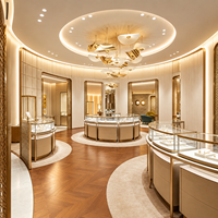 Conception d'intérieur de bijouterie de luxe en bois et solution clé en main pour l'ensemble du magasin