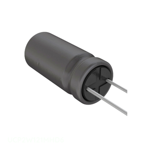 ตัวเก็บประจุแบบ Through Hole รุ่น UCP2W121MHD6 ของผู้ผลิต Manufacturer Channel ความจุ 120 ไมโครฟารัด ชนิดอลูมิเนียม 120UF 20% 450V แบบ Radial - Product Image 1