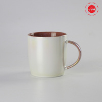 Design créatif Perle Vitrée Tasse À Café À L'intérieur Tasse en Céramique Émaillée de Couleur