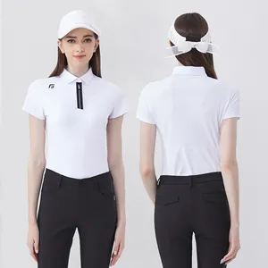 2024 Лидер продаж летняя рубашка поло для гольфа для женщин Повседневная Спортивная теннисная футболка дышащая быстросохнущая Женская одежда для гольфа