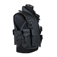 Gilet tactique d'opérations spéciales unisexe pour adulte, protection de terrain pour paintball/CS, poches amovibles pour équipement, taille unique
