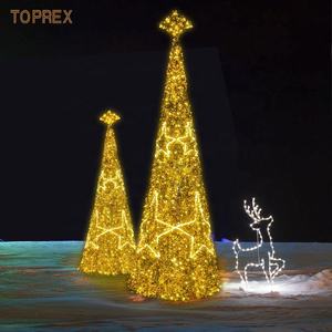 Nouvel An Centre Commercial Personnalisable Led Motif Lumière Étoile À Cinq Branches Décoré Chaud Éclairé Géant Cône Led Arbres De Noël - Product Image 5