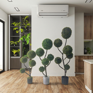 Fleurs et plantes décoratives saisonnières d'extérieur, arbres en boule, bonsaï artificiel en boule, buis vert utilisé pour décorer le jardin et la pièce - Product Image 6