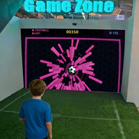 Simulateur de football interactif à réalité augmentée, jeu de projection de football, appareil de jeu de football mural interactif pour aire de jeux intérieure