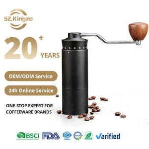 Moulin à café portable Kingze en acier inoxydable 420, moulin à café <span class=keywords><strong>manuel</strong></span> miniature à manivelle pour le camping - Product Image 1